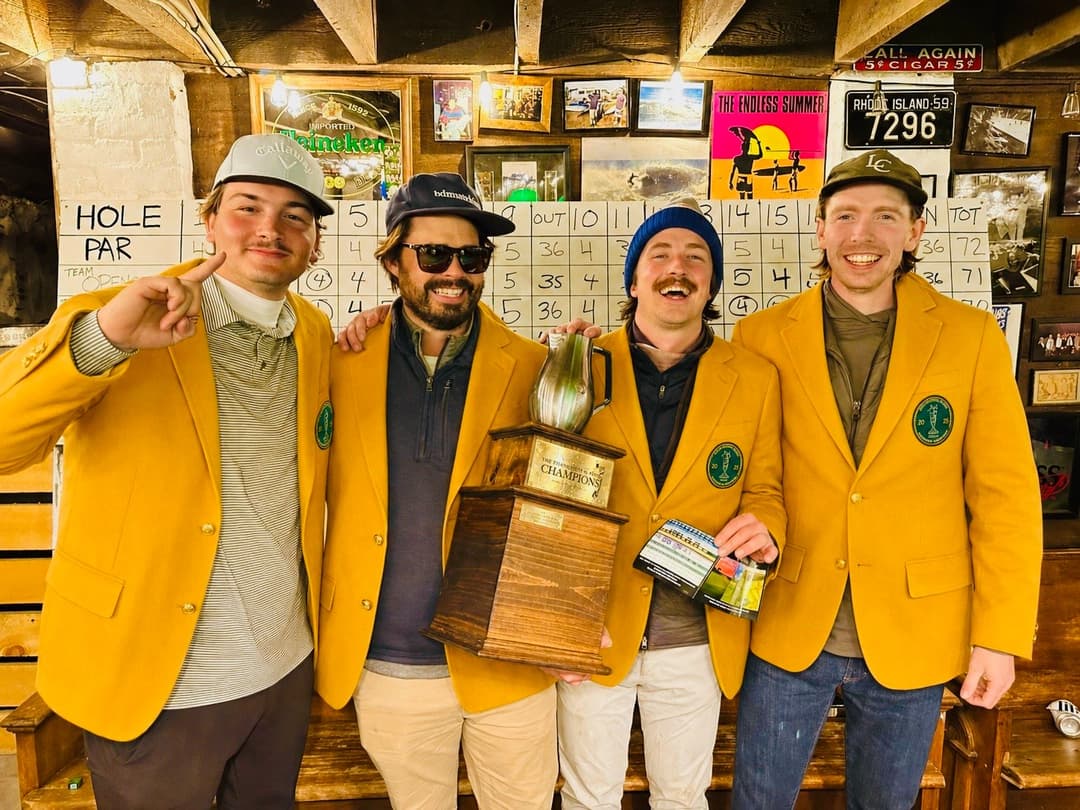 The 2024 champions, The Love Sacks, with the trophy
