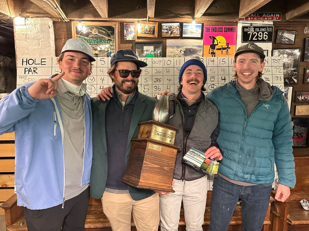 The Love Sacks with the trophy on championship night